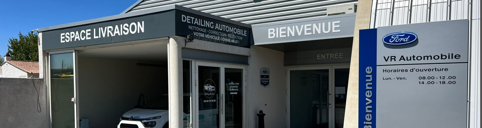 Devanture de l'atelier Detailing Auto Gardois à Pierrelatte
